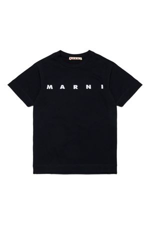 t-shirt in cotone nero MARNI KIDS | M002MVM00RF0M900